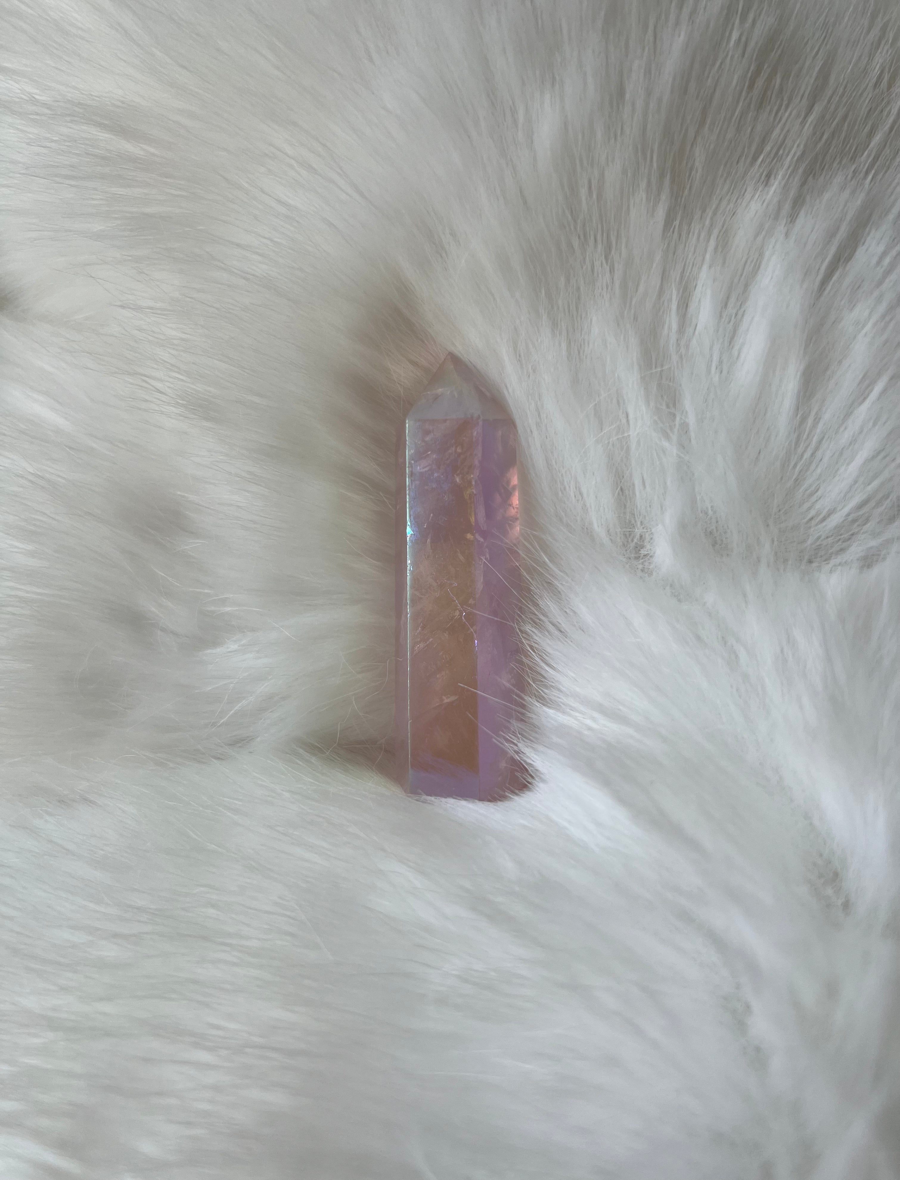Engel Aura-Rosenquarz Spitze