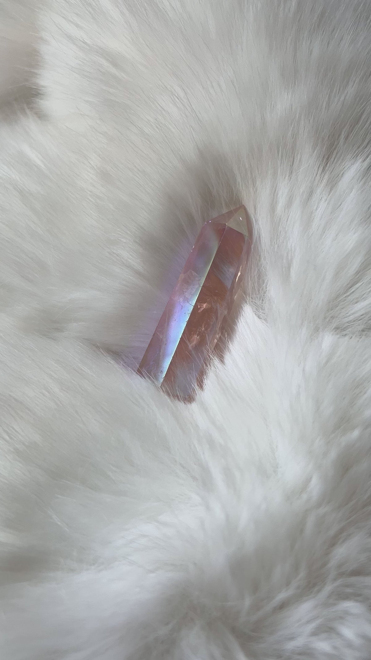 Engel Aura-Rosenquarz Spitze